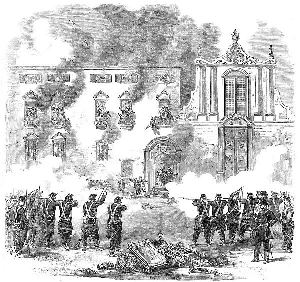 The Revolution in Sicily - massacre of people by the royal troops at...Palermo... 1860. Creator: Unknown