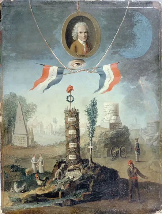 Framed Print : Revolutionary allegory, 1794. Creator: Nicolas Henri Jeaurat de Bertry Framed Print : Revolutionary allegory, 1794. Creator: Nicolas Henri Jeaurat de Bertry