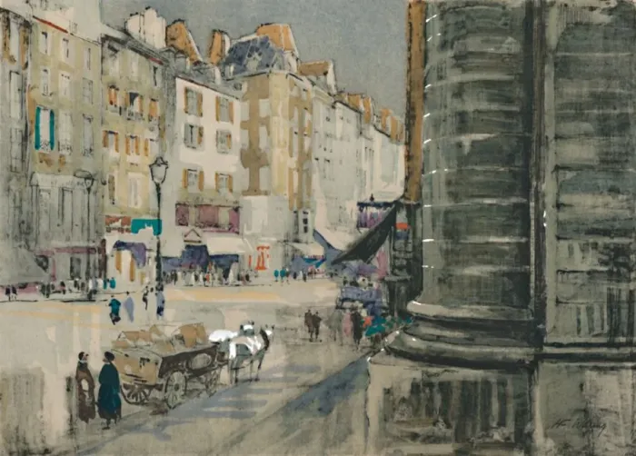 Framed Print : The Revolutions own street of Saint-Antoine, c1927, (1927). Artist: Henry Franks Waring Framed Print : The Revolutions own street of Saint-Antoine, c1927, (1927). Artist: Henry Franks Waring