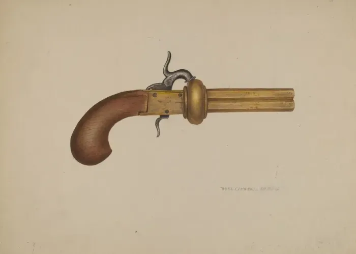 Framed Print : Revolver, 1935 / 1942. Creator: Rose Campbell-Gerke Framed Print : Revolver, 1935 / 1942. Creator: Rose Campbell-Gerke