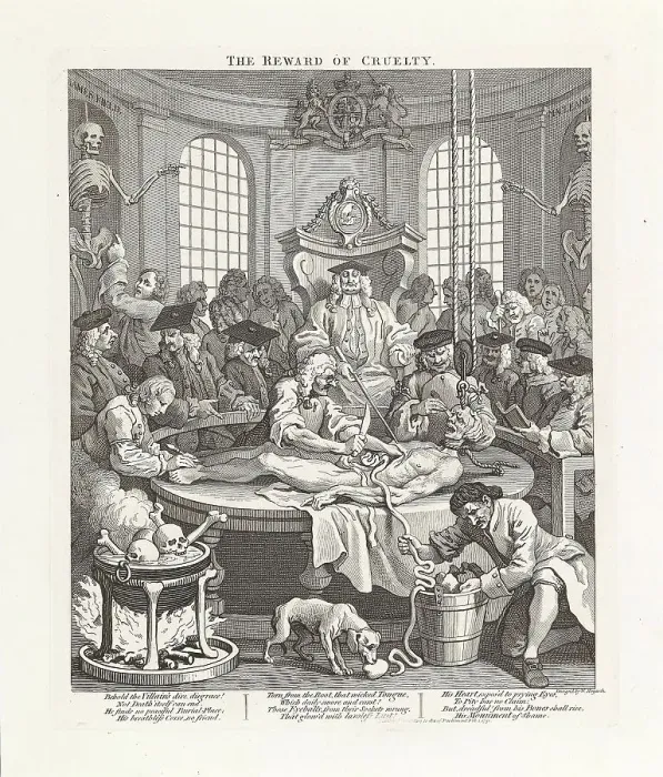 Framed Print : The reward of cruelty. Series The four stages of cruelty, 1751. Creator: Hogarth, William (1697-1764). The reward of cruelty. Series The four stages of cruelty, 1751. Creator: Hogarth, William (1697-1764)