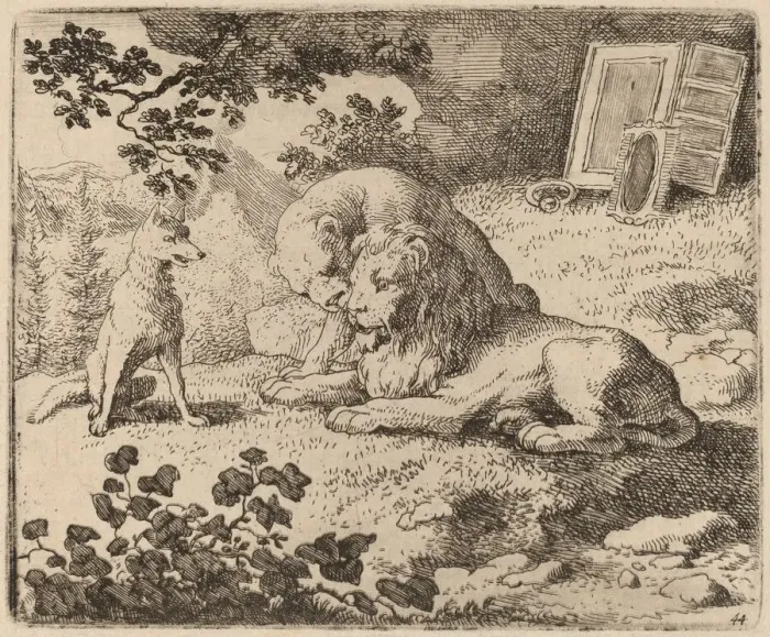 Framed Print : Reynard Describes the Missing Treasures, probably c. 1645 / 1656 Framed Print : Reynard Describes the Missing Treasures, probably c. 1645 / 1656