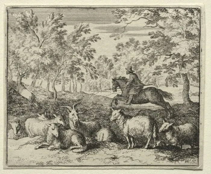 Framed Print : Reynard the Fox: The Chase of the Stag. Creator: Allart van Everdingen (Dutch, 1621-1675) Framed Print : Reynard the Fox: The Chase of the Stag. Creator: Allart van Everdingen (Dutch, 1621-1675)