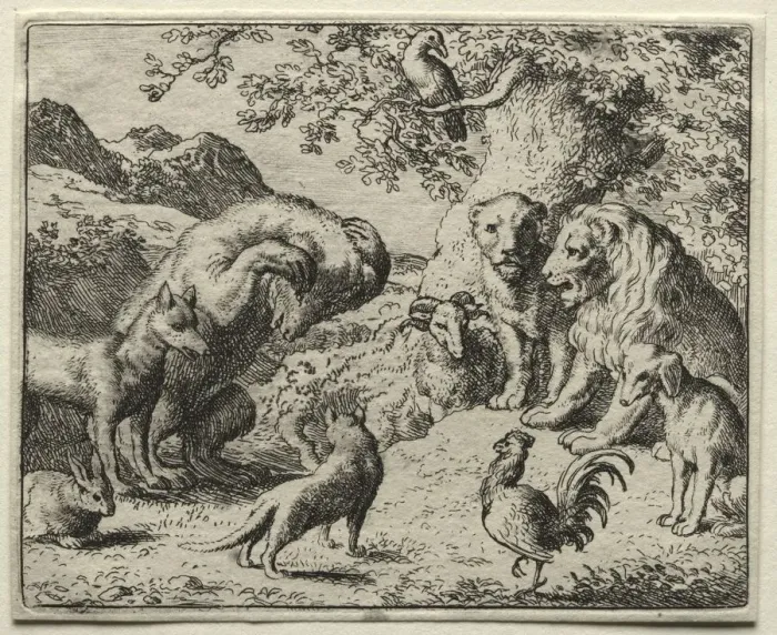 Framed Print : Reynard the Fox: The Complaint of the Bear. Creator: Allart van Everdingen (Dutch, 1621-1675) Framed Print : Reynard the Fox: The Complaint of the Bear. Creator: Allart van Everdingen (Dutch, 1621-1675)