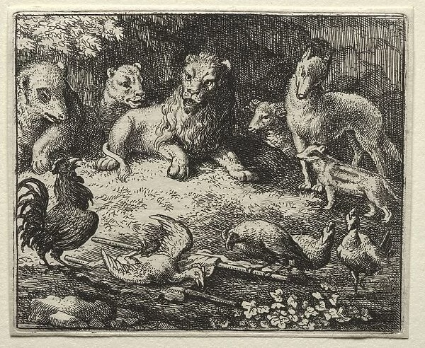Reynard the Fox: The Complaint of the Cock. Creator: Allart van Everdingen (Dutch, 1621-1675)