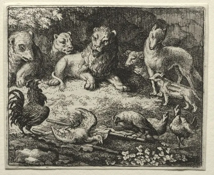 Framed Print : Reynard the Fox: The Complaint of the Cock. Creator: Allart van Everdingen (Dutch, 1621-1675) Framed Print : Reynard the Fox: The Complaint of the Cock. Creator: Allart van Everdingen (Dutch, 1621-1675)