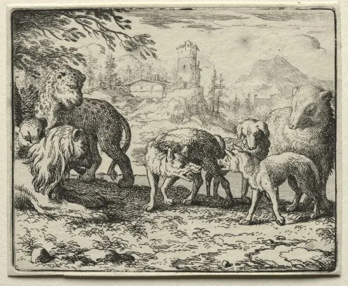 Framed Print : Reynard the Fox: The Condemnation of Reynard. Creator: Allart van Everdingen (Dutch, 1621-1675) Framed Print : Reynard the Fox: The Condemnation of Reynard. Creator: Allart van Everdingen (Dutch, 1621-1675)