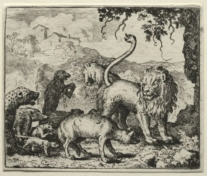 Framed Print : Reynard the Fox: First Complaint of the Wolf. Creator: Allart van Everdingen (Dutch, 1621-1675) Framed Print : Reynard the Fox: First Complaint of the Wolf. Creator: Allart van Everdingen (Dutch, 1621-1675)