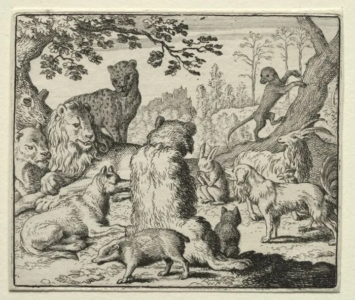 Framed Print : Reynard the Fox: Lion Orders Search for Reynard. Creator: Allart van Everdingen (Dutch, 1621-1675) Framed Print : Reynard the Fox: Lion Orders Search for Reynard. Creator: Allart van Everdingen (Dutch, 1621-1675)