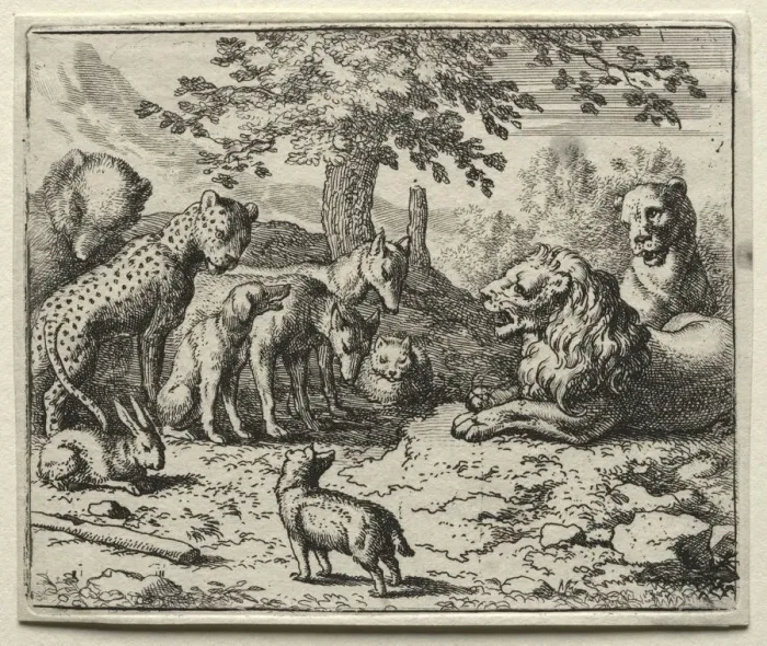 Framed Print : Reynard the Fox: The Lions Council. Creator: Allart van Everdingen (Dutch, 1621-1675) Framed Print : Reynard the Fox: The Lions Council. Creator: Allart van Everdingen (Dutch, 1621-1675)