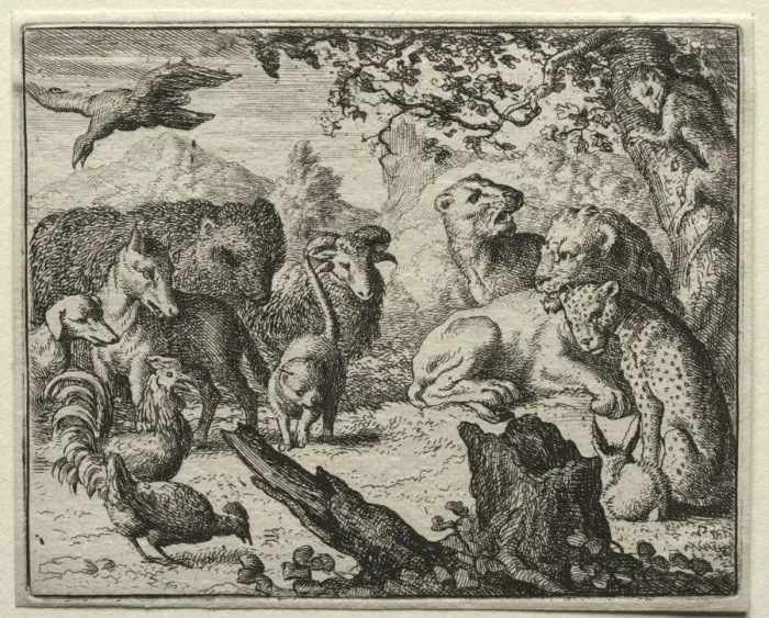 Framed Print : Reynard the Fox: The Lions Court. Creator: Allart van Everdingen (Dutch, 1621-1675) Framed Print : Reynard the Fox: The Lions Court. Creator: Allart van Everdingen (Dutch, 1621-1675)