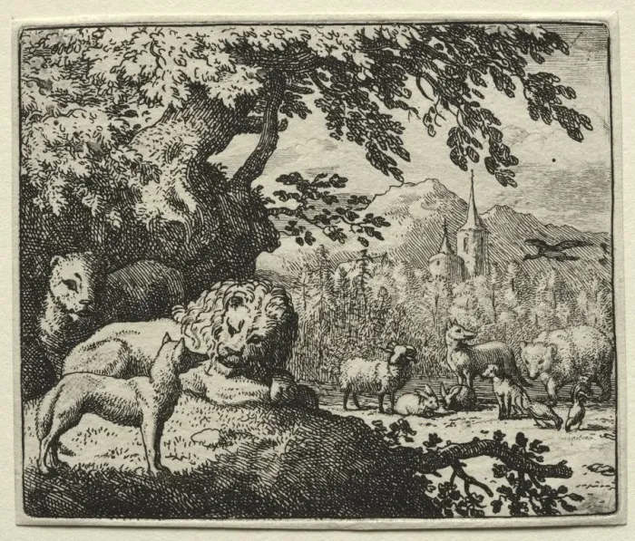 Framed Print : Reynard the Fox: Reynard Continues His Story. Creator: Allart van Everdingen (Dutch, 1621-1675) Framed Print : Reynard the Fox: Reynard Continues His Story. Creator: Allart van Everdingen (Dutch, 1621-1675)