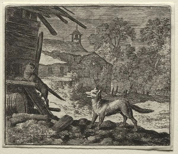 Reynard the Fox: Reynard Deceives the Cat. Creator: Allart van Everdingen (Dutch, 1621-1675)