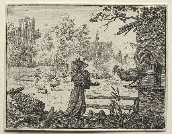 Reynard the Fox: Reynard Disguised as a Monk. Creator: Allart van Everdingen (Dutch, 1621-1675)