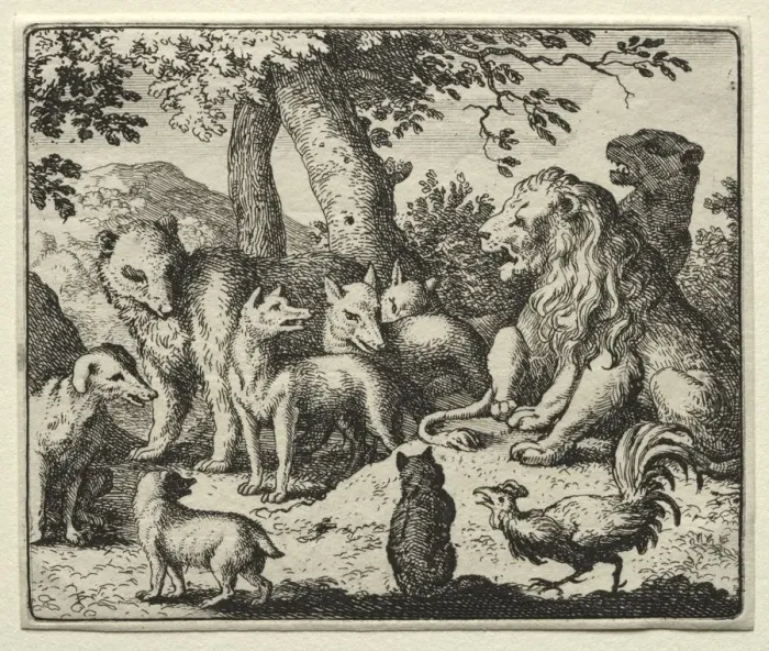 Framed Print : Reynard the Fox: Reynard Exonerates Himself. Creator: Allart van Everdingen (Dutch, 1621-1675) Framed Print : Reynard the Fox: Reynard Exonerates Himself. Creator: Allart van Everdingen (Dutch, 1621-1675)