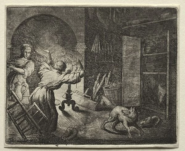 Reynard the Fox: Reynard Steals a Capon. Creator: Allart van Everdingen (Dutch, 1621-1675)