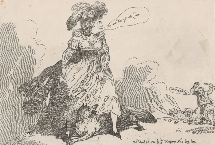 Framed Print : Reynard Put To His Shifts, April 23, 1784. April 23, 1784. Creator: Thomas Rowlandson Framed Print : Reynard Put To His Shifts, April 23, 1784. April 23, 1784. Creator: Thomas Rowlandson
