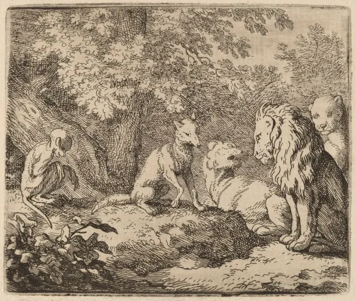 Framed Print : Reynard Tells a Story of Hidden Treasure, probably c. 1645 / 1656 Framed Print : Reynard Tells a Story of Hidden Treasure, probably c. 1645 / 1656