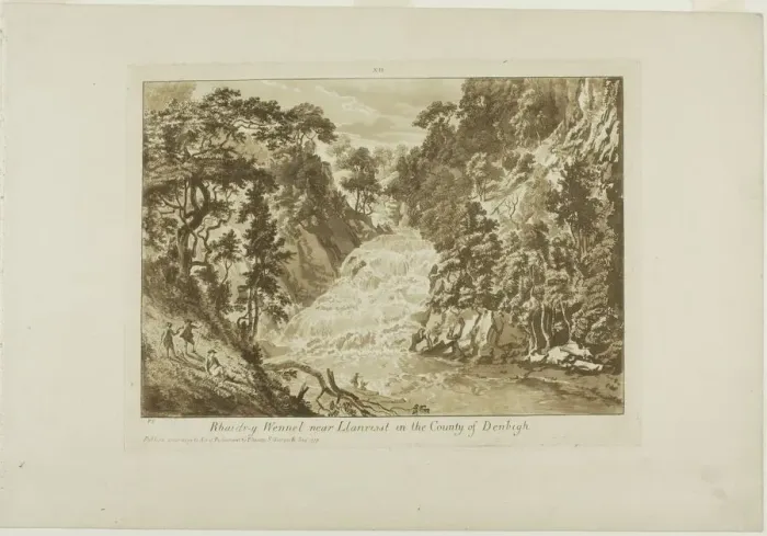 Framed Print : Rhaidr-y Wennel near Llanrwst in the Country of Denbigh, 1776. Creator: Paul Sandby Framed Print : Rhaidr-y Wennel near Llanrwst in the Country of Denbigh, 1776. Creator: Paul Sandby