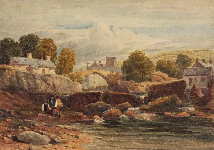 Framed Print : Rhayader, Radnorshire, c1820s. Creator: David Cox the Elder Framed Print : Rhayader, Radnorshire, c1820s. Creator: David Cox the Elder