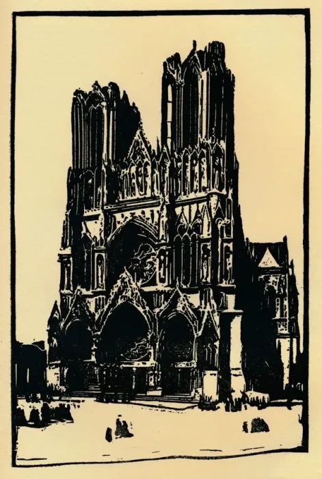 Framed Print : Rheims Cathedral, 1914, (1918). Artist: Allan Douglass Mainds Framed Print : Rheims Cathedral, 1914, (1918). Artist: Allan Douglass Mainds