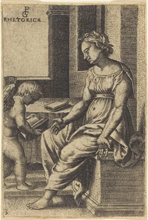 Framed Print : Rhetoric. Creator: Georg Pencz Framed Print : Rhetoric. Creator: Georg Pencz