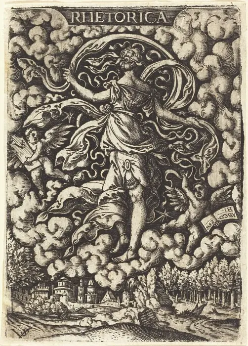 Framed Print : Rhetorica (Rhetoric). Creator: Virgil Solis Framed Print : Rhetorica (Rhetoric). Creator: Virgil Solis