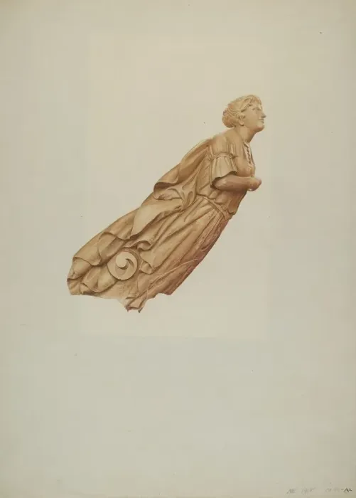 Framed Print : The Rhine Figurehead, 1935 / 1942. Creator: Rosamond P Gray Framed Print : The Rhine Figurehead, 1935 / 1942. Creator: Rosamond P Gray