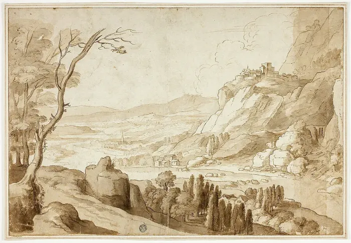 Framed Print : Rhine Landscape, n.d Framed Print : Rhine Landscape, n.d