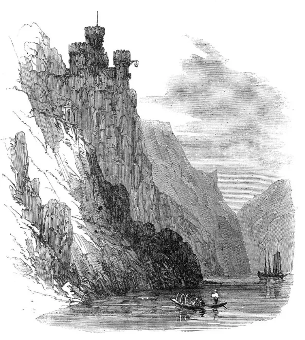 Framed Print : The Rhine: Rheinstein, 1864. Creator: Unknown Framed Print : The Rhine: Rheinstein, 1864. Creator: Unknown