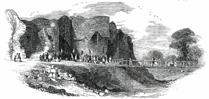 Framed Print : The Rhuddlan Royal Eisteddvod - Rhuddlan Castle, 1850. Creator: Unknown Framed Print : The Rhuddlan Royal Eisteddvod - Rhuddlan Castle, 1850. Creator: Unknown