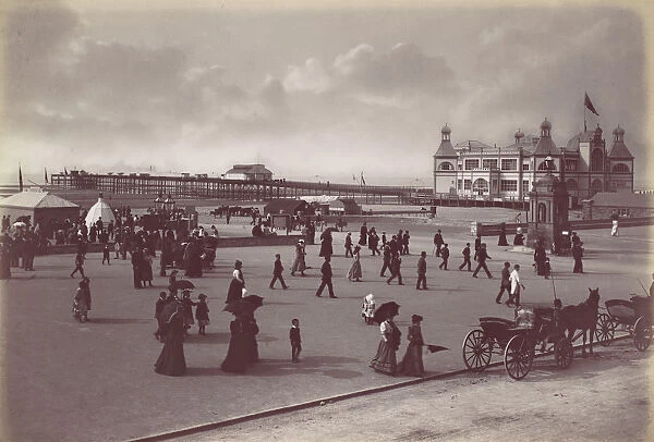 Rhyl. The Pavilion and Pier, 1870s. Creator: Francis Bedford