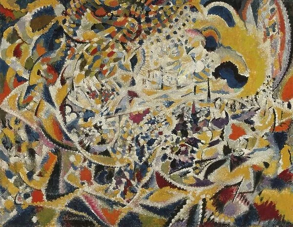 Rhythm of Light Waves: Street + Sun + Crowd, 1915-1916. Creator: Schmalzigaug, Jules (1882-1917)