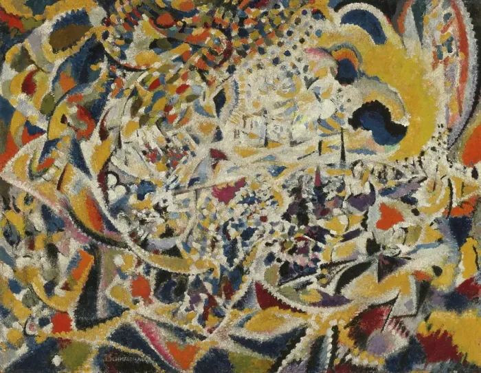 Framed Print : Rhythm of Light Waves: Street + Sun + Crowd, 1915-1917. Creator: Jules Schmalzigaug Framed Print : Rhythm of Light Waves: Street + Sun + Crowd, 1915-1917. Creator: Jules Schmalzigaug