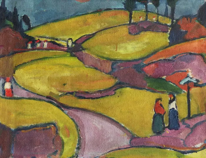 Framed Print : Rhythmic landscape (Eifel), 1912. Creator: Stenner, Hermann (1891-1914) Framed Print : Rhythmic landscape (Eifel), 1912. Creator: Stenner, Hermann (1891-1914)