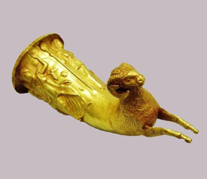 Framed Print : Rhyton (Drinking Horn), 5th-4th century BC. Artist: Scythian Art Framed Print : Rhyton (Drinking Horn), 5th-4th century BC. Artist: Scythian Art