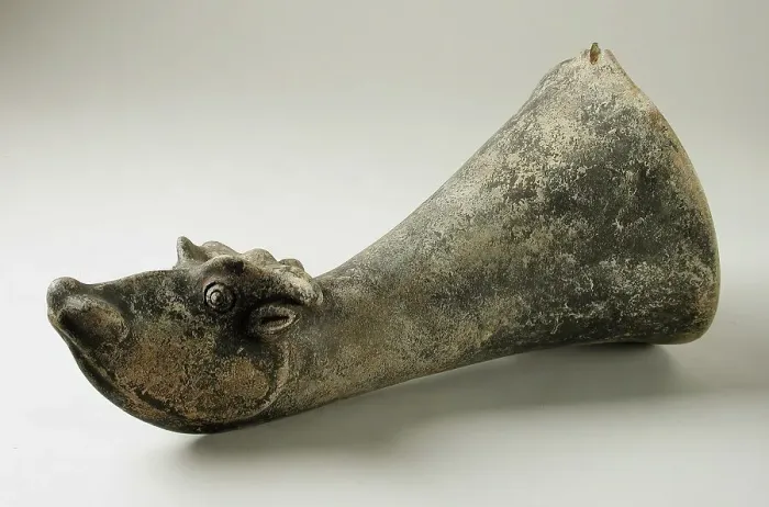 Framed Print : Rhyton in the form of a Bull's Head, 200 B.C.-200 A.D.. Creator: Unknown Framed Print : Rhyton in the form of a Bull's Head, 200 B.C.-200 A.D.. Creator: Unknown