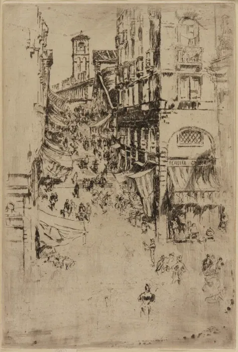 Framed Print : The Rialto, 1879-1880. Creator: James Abbott McNeill Whistler Framed Print : The Rialto, 1879-1880. Creator: James Abbott McNeill Whistler