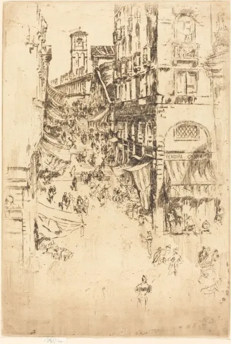 Framed Print : The Rialto, 1880. Creator: James Abbott McNeill Whistler Framed Print : The Rialto, 1880. Creator: James Abbott McNeill Whistler