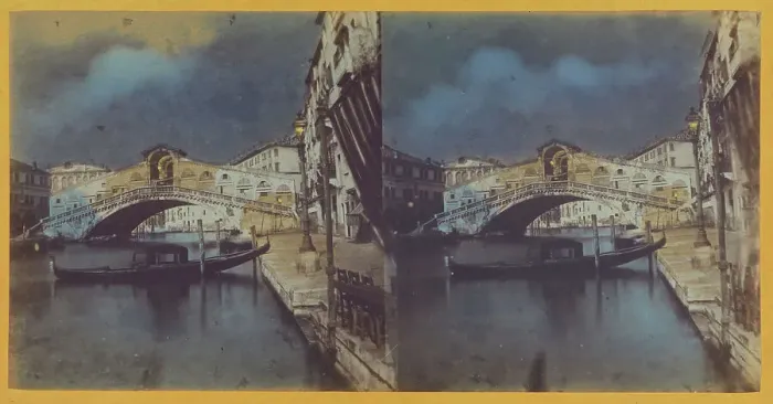 Framed Print : Rialto Bridge, Venice, about 1865. Creator: Unknown Framed Print : Rialto Bridge, Venice, about 1865. Creator: Unknown