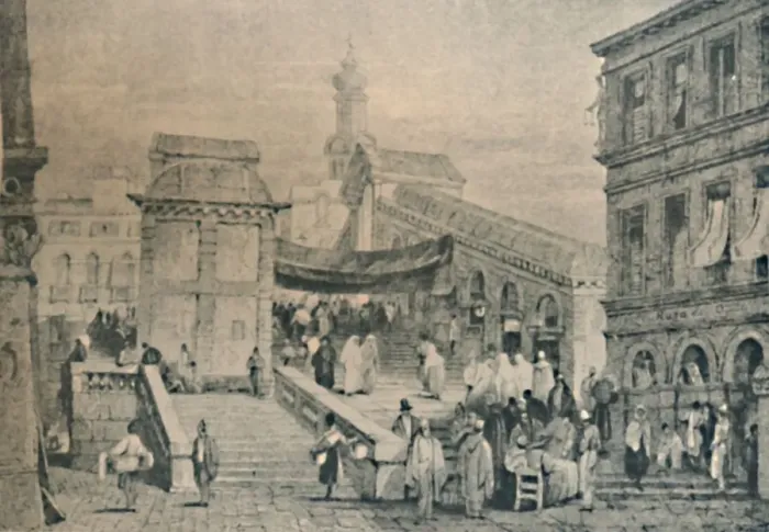 Framed Print : The Rialto, c1830, (1925). Creator: Robert Wallis Framed Print : The Rialto, c1830, (1925). Creator: Robert Wallis