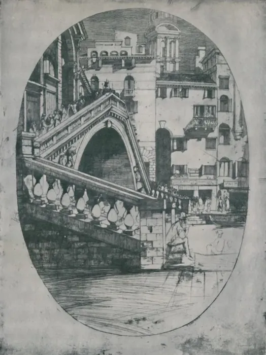 Framed Print : The Rialto, c1900, (1925). Creator: David Young Cameron Framed Print : The Rialto, c1900, (1925). Creator: David Young Cameron