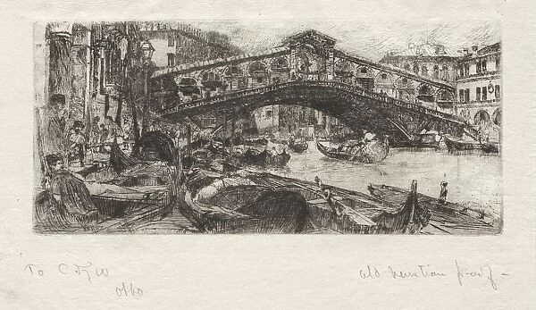 The Rialto, Venice, 1880. Creator: Otto H. Bacher (American, 1856-1909)