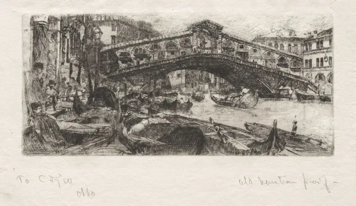 Framed Print : The Rialto, Venice, 1880. Creator: Otto H. Bacher (American, 1856-1909) Framed Print : The Rialto, Venice, 1880. Creator: Otto H. Bacher (American, 1856-1909)
