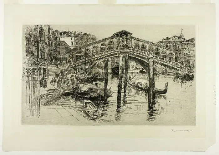 Framed Print : The Rialto, Venice, 1883. Creator: Frank Duveneck Framed Print : The Rialto, Venice, 1883. Creator: Frank Duveneck