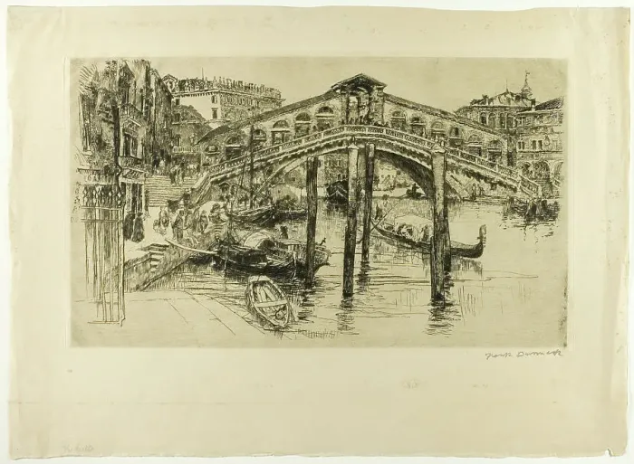 Framed Print : The Rialto, Venice, 1883. Creator: Frank Duveneck Framed Print : The Rialto, Venice, 1883. Creator: Frank Duveneck