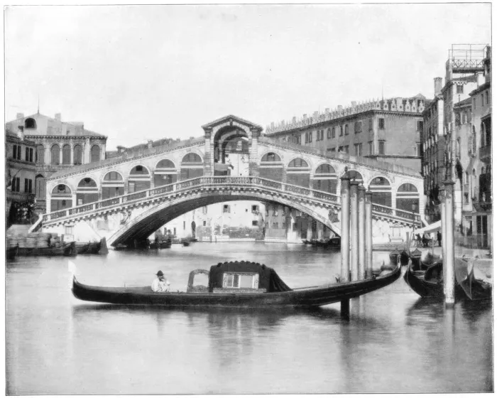 Framed Print : The Rialto, Venice, late 19th century. Artist: John L Stoddard Framed Print : The Rialto, Venice, late 19th century. Artist: John L Stoddard