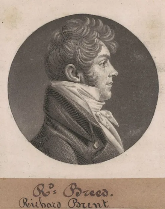 Framed Print : Richard Brent, 1803. Creator: Charles Balthazar Julien Fevret de Saint-Memin Framed Print : Richard Brent, 1803. Creator: Charles Balthazar Julien Fevret de Saint-Memin