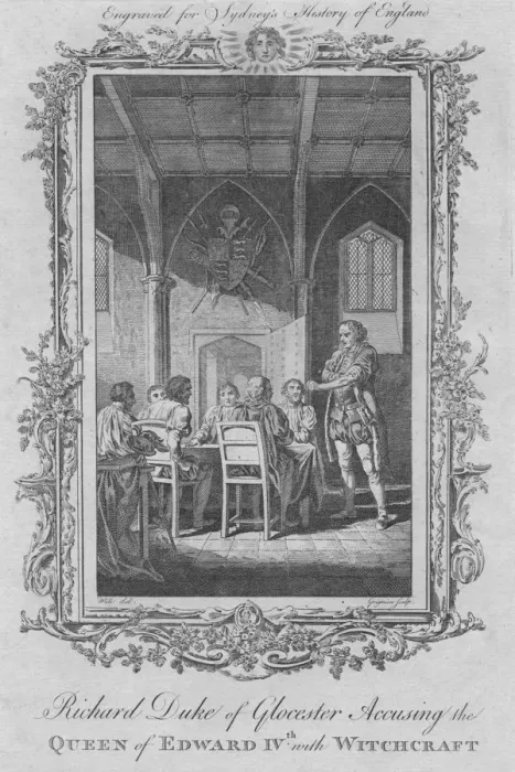Framed Print : Richard Duke of Gloucester accusing the Queen of Edward IV with Witchcraft, 1773 Framed Print : Richard Duke of Gloucester accusing the Queen of Edward IV with Witchcraft, 1773