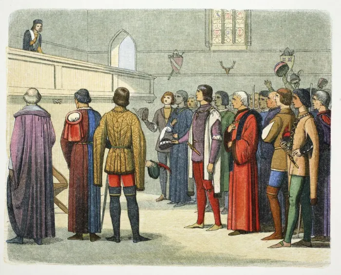 Framed Print : Richard, Duke of Gloucester invited to assume the crown, 1483 (1864) Framed Print : Richard, Duke of Gloucester invited to assume the crown, 1483 (1864)